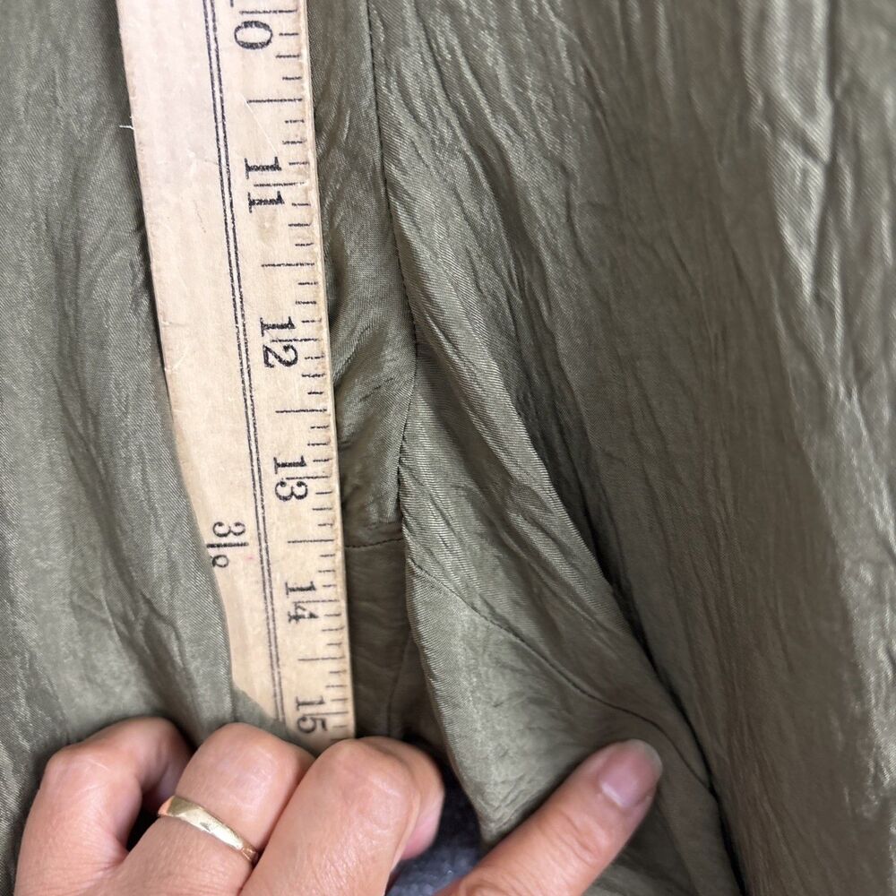 J.CREW Crepe Wide Leg Pants Womens Size L Green - Picture 6 of 11